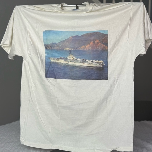 USS Yorktown CVS-10 The Fighting Lady ‘66 Double Sided VTG Hanes BEEFY-T XL - Picture 4 of 15